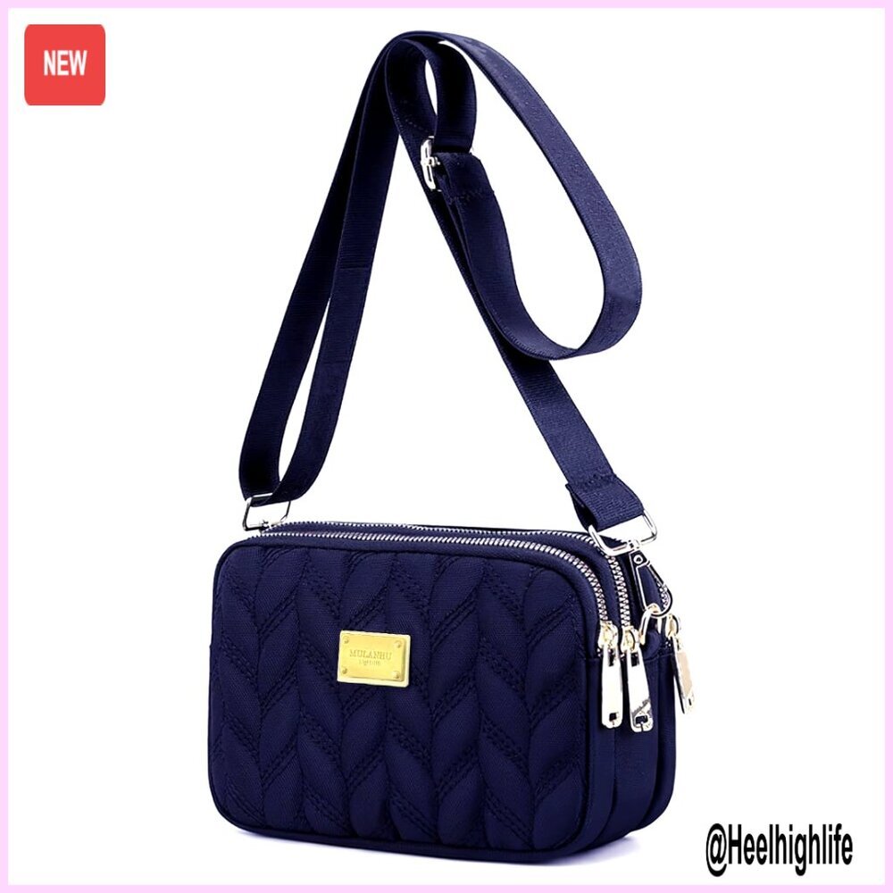 Waterproof Nylon Crossbody Phone Purse with Adjustable Strap